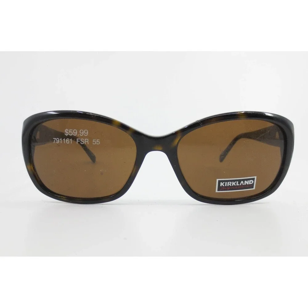 Kirkland Signature KS Hedges Havana Tortoise Floral Sunglasses 55-18-135